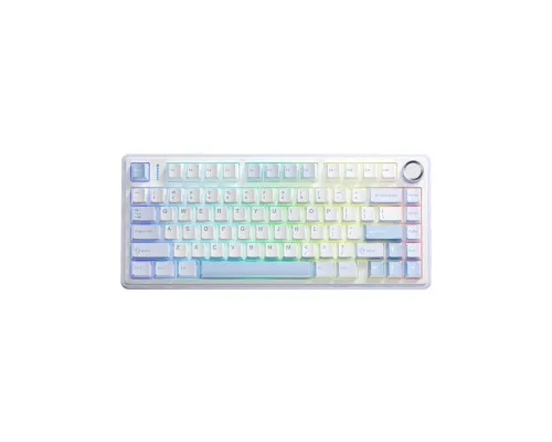 Клавіатура Aula F75 Gasket Greywood V3 switch Hot-Swap PBT Wireless/Bluetooth/USB Blue (6948391208633)