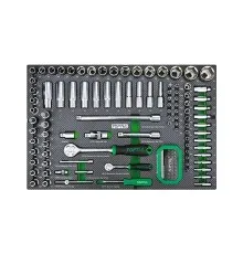 Набір інструментів Toptul в ложементі 1/4", 1/2" 133 шт. (GEDD348)
