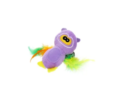 Іграшка для котів Hippie Pet Сова фіолетова 10 см (HIPCT2304032V)
