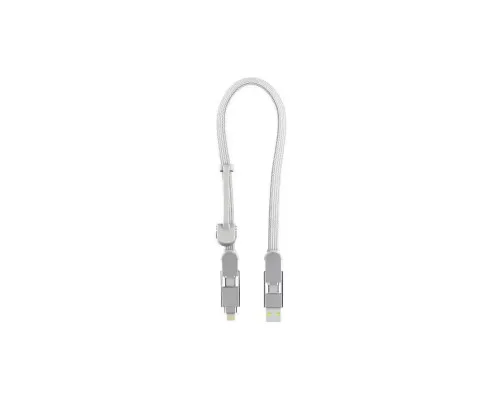 Дата кабель 6in1 inCharge XL 0.3m white Rolling Square (XLS02R)
