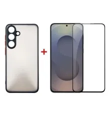 Чохол до мобільного телефона Dengos Matte Kit for Samsung Galaxy S25 FE case + glass Black (DG-KM-168)