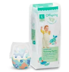 Підгузки Offspring трусики Розмір L (9-14 кг) 36 шт, Підводний світ (9355465009053) (DP-OI-FAP-L36P-AQT)