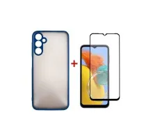 Чохол до мобільного телефона Dengos Kit for Samsung Galaxy M14 case + glass (Blue) (DG-KM-16)