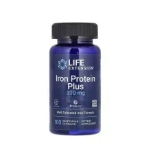 Вітамінно-мінеральний комплекс Life Extension Залізо, Iron Protein Plus, IronAid, 100 вегетаріанських капсул (LEX-16771)