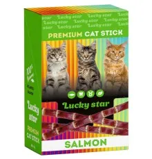 Ласощі для котів Lucky Star Паличка з філе атлантичного лосося в шоубоксі 60х5 г (4820281500961)