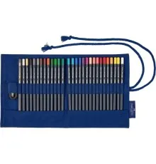 Олівці кольорові Faber-Castell Goldfaber у тканинному пеналі-ролі з аксесуарами, 27 кольорів, 114752 (28943)
