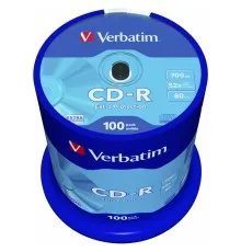 Диск CD Verbatim CD-R 700Mb 52x Cake box 100шт Extra (43411)
