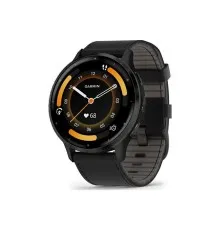 Смарт-годинник Garmin Venu 3, Black + Slate, Leather, GPS (010-02784-52)