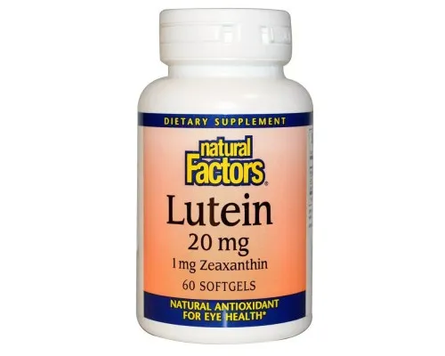 Антиоксидант Natural Factors Лютеїн 20 мг, Lutein, 60 желатинових капсул (NFS-01032)