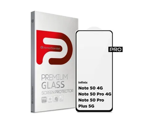 Скло захисне Armorstandart Pro Infinix Note 50 4G / Note 50 Pro 4G / Note 50 Pro Plus 5G Black (ARM84722)