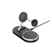 Зарядний пристрій Armorstandart Wireless Charging H102 3 in 1 Magnetic Black (ARM78103)