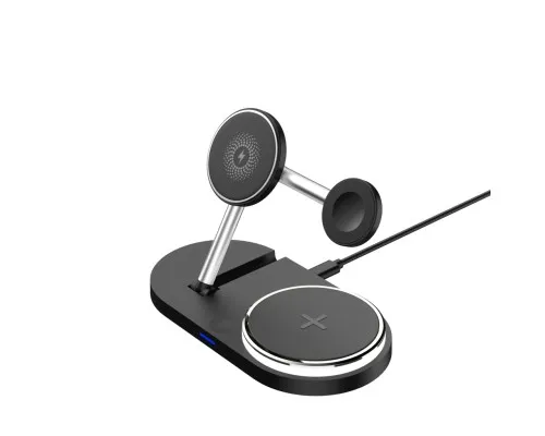 Зарядний пристрій Armorstandart Wireless Charging H102 3 in 1 Magnetic Black (ARM78103)