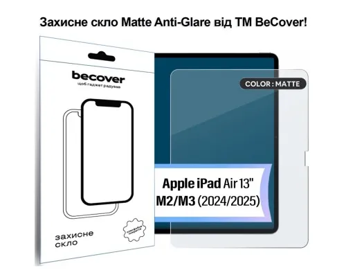 Скло захисне BeCover Matte Anti-Glare Apple iPad Air 13" M2/M3 (2024/2025) (713706)
