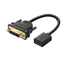 Перехідник DVI M to HDMI F 0.22m black Ugreen (20118)