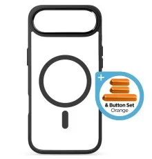 Чохол до мобільного телефона Armorstandart Unit MagCase Apple iPhone 17 Air Black + Orange Button Set (ARM90582)