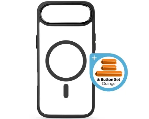 Чохол до мобільного телефона Armorstandart Unit MagCase Apple iPhone 17 Air Black + Orange Button Set (ARM90582)