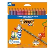 Олівці кольорові Bic Evolution Stripes 24 кольори (bc502447)