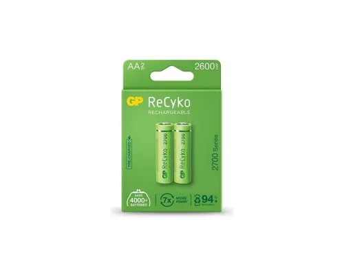 Акумулятор Gp AA R6 ReCyko battery 2600mAh AA (2700Series, 2 battery pack) (270ААHCE-EB2(Recyko) / 4891199186370)