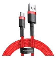Дата кабель USB 2.0 AM to USB-C 3.0m 2A red Baseus (CATKLF-U09)