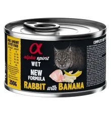 Консерви для котів Alpha Spirit Rabbit With Banana for Adult Cat 200 г (8437015969022)
