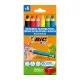 Олівці кольорові Bic Multisurface, 6 шт + стругачка (bc515220)