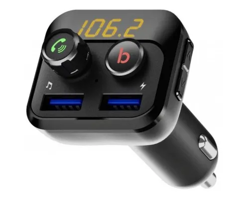 FM модулятор Grand-X 98GRX MegaBass, Bluetooth V5.0 MicroSD, 2USB , MegaBass, han (98GRX)