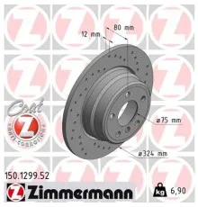 Гальмівний диск ZIMMERMANN 150.1299.52