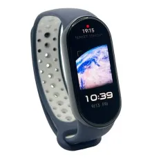 Ремінець до фітнес браслета BeCover Vents Style для Xiaomi Mi Smart Band 9 Blue-White (711987)