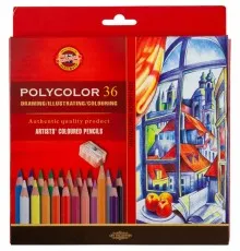 Олівці кольорові Koh-i-Noor Polycolor художні 36 кольорів (3835)