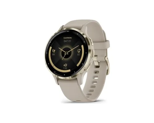 Смарт-годинник Garmin Venu 3S, French Gray + Soft Gold, GPS (010-02785-02)
