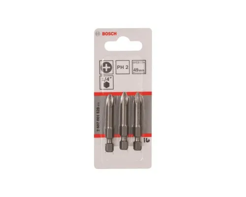 Набір біт Bosch Extra-Hart PH2, 49мм, 3шт (2.607.001.528)