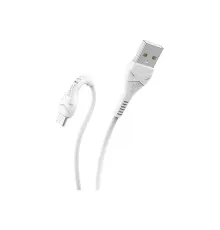 Дата кабель USB 2.0 AM to Micro 5P 1.0m 2.4A PVC X37 white HOCO (6931474710505)