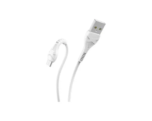 Дата кабель USB 2.0 AM to Micro 5P 1.0m 2.4A PVC X37 white HOCO (6931474710505)