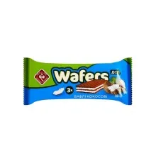 Вафлі Житомирські ласощі з начинкою Wafers кокос 50 г (4823103009505)