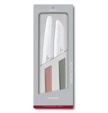 Набір ножів Victorinox Swiss Modern Santoku + Хлібний Black (6.9096.22G)