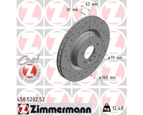 Гальмівний диск ZIMMERMANN 450.5202.52