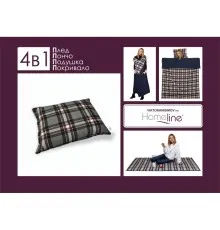 Плед Home Line 4 в 1 клітинка червона 140х190см (143567)