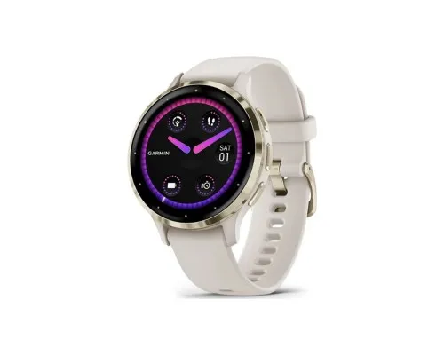 Смарт-годинник Garmin Venu 3S, Ivory + Soft Gold, GPS (010-02785-04)