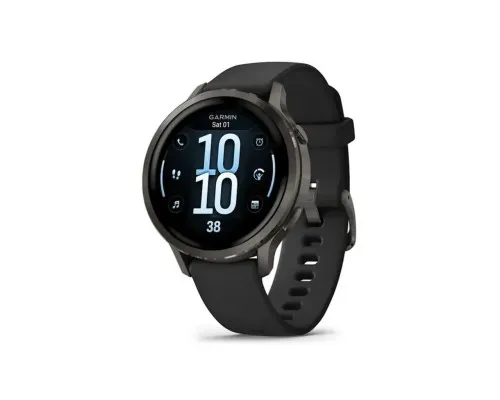 Смарт-годинник Garmin Venu 4 (41mm), Black w/ Slate + Black, GPS смарт-годинник (010-03013-02)