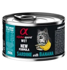 Консерви для котів Alpha Spirit Sardine with Banana for Adult Cat 200 г (8437015969190)