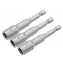 Головка магнітна Tolsen 10 мм 1/4"х65 мм 3шт (77845)