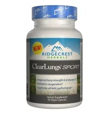 Трави Ridgecrest Herbals Комплекс для Підтримки Легких, Спорт, Clear Lungs, RidgeCres (RCH138)