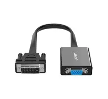 Перехідник DVI 24+1 M to VGA F active black Ugreen (40259)