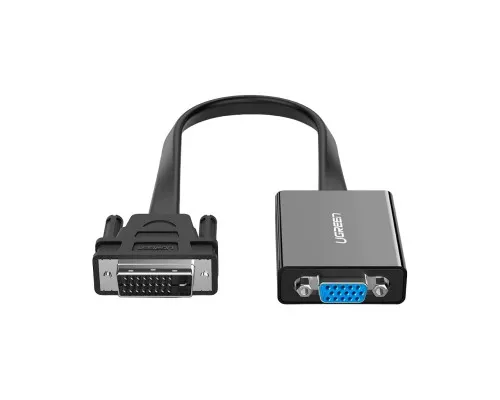 Перехідник DVI 24+1 M to VGA F active black Ugreen (40259)