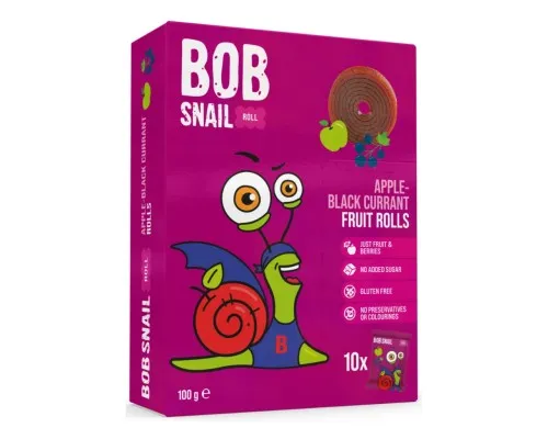 Цукерка Bob Snail Яблуко, чорна смородина 100 г (1740877)