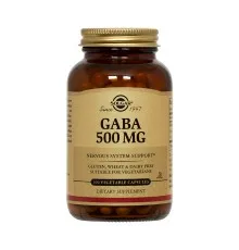 Амінокислота Solgar GABA (Гамма-аміномасляна кислота), GABA, 500 мг, 100 вегетар (SOL01211)