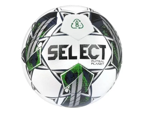 М'яч футзальний Select Planet v22 біло-зелений Уні 4 (5703543298327)