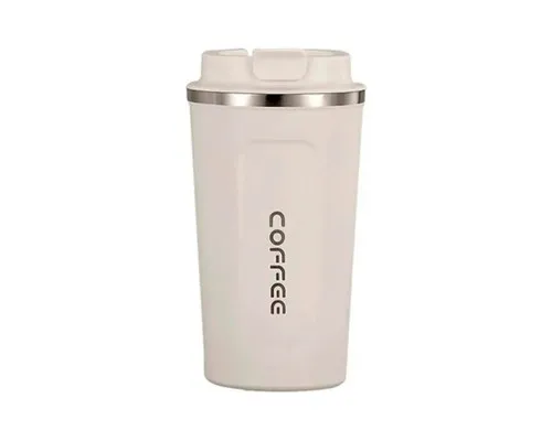 Термокружка Merlion MugCoffe 500 мл з відкидною кришкою, біла (MugCoffe-500White)