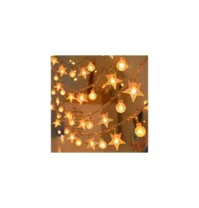 Гірлянда Voltronic Зірочки+Кулі White Hot, 40 шт, 6 м., прозора, 3*АА (GarlStarBal-6m)