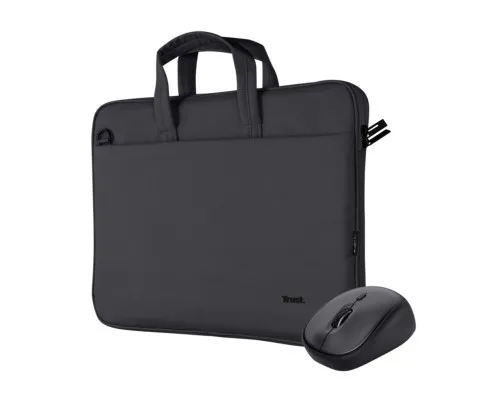 Сумка для ноутбука Trust 16" BOLOGNA Slim Eco + Mouse, Set black (24988)